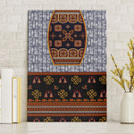 Cameroon Toghu Ethnic Heritage Canvas Wall Art Traditional Bamenda Embroidery Style - African Tribal Motifs