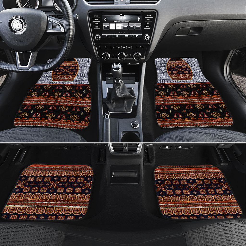 Cameroon Toghu Ethnic Heritage Car Mats Traditional Bamenda Embroidery Style - African Tribal Motifs