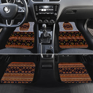 Cameroon Toghu Ethnic Heritage Car Mats Traditional Bamenda Embroidery Style - African Tribal Motifs