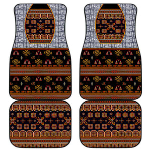 Cameroon Toghu Ethnic Heritage Car Mats Traditional Bamenda Embroidery Style - African Tribal Motifs