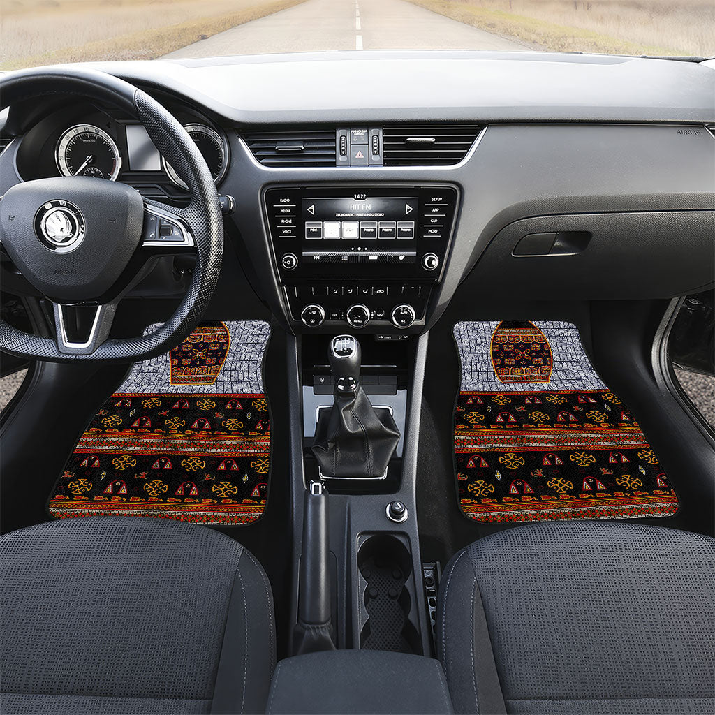 Cameroon Toghu Ethnic Heritage Car Mats Traditional Bamenda Embroidery Style - African Tribal Motifs