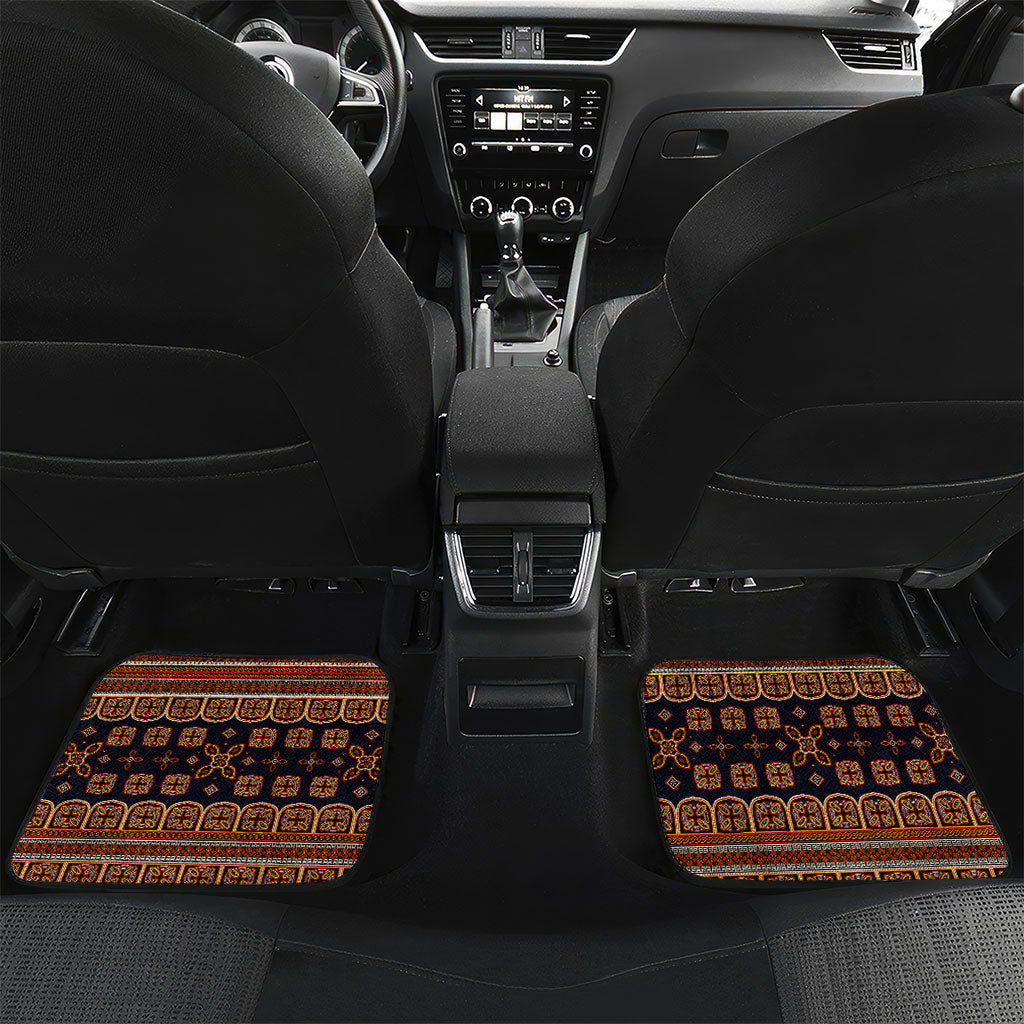 Cameroon Toghu Ethnic Heritage Car Mats Traditional Bamenda Embroidery Style - African Tribal Motifs