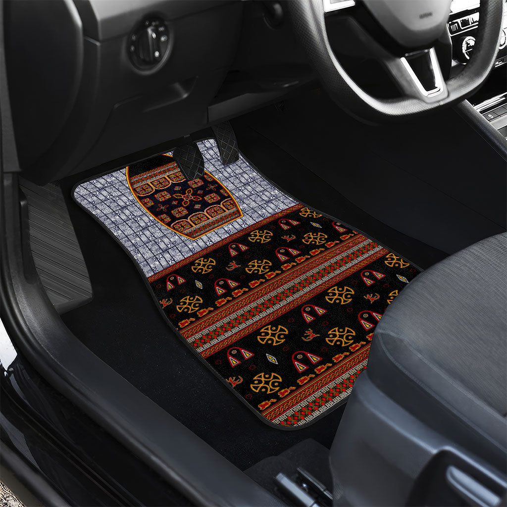 Cameroon Toghu Ethnic Heritage Car Mats Traditional Bamenda Embroidery Style - African Tribal Motifs