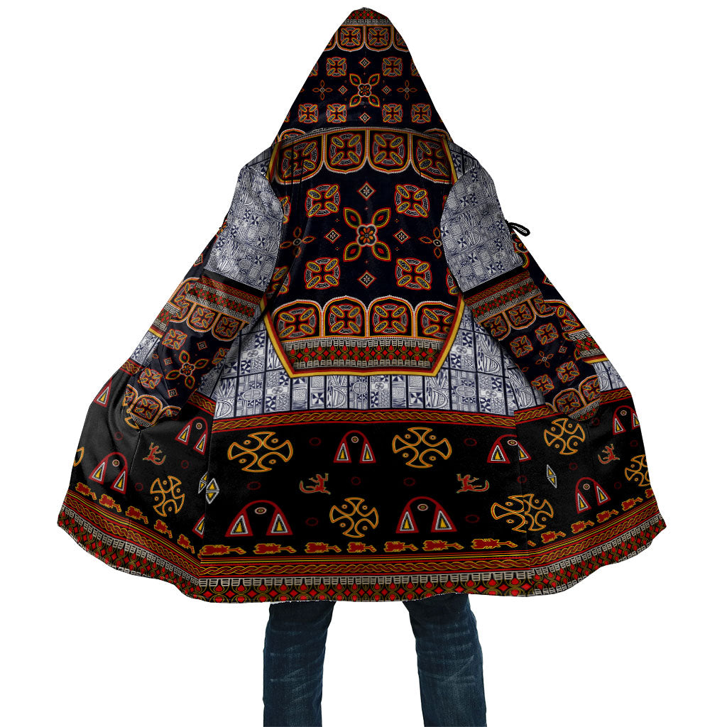 Cameroon Toghu Ethnic Heritage Cloak Traditional Bamenda Embroidery Style - African Tribal Motifs