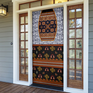 Cameroon Toghu Ethnic Heritage Door Cover Traditional Bamenda Embroidery Style - African Tribal Motifs