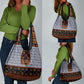 Cameroon Toghu Ethnic Heritage Grocery Bag Traditional Bamenda Embroidery Style - African Tribal Motifs