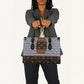 Cameroon Toghu Ethnic Heritage Leather Bag Traditional Bamenda Embroidery Style - African Tribal Motifs