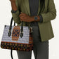 Cameroon Toghu Ethnic Heritage Leather Bag Traditional Bamenda Embroidery Style - African Tribal Motifs