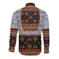 Cameroon Toghu Ethnic Heritage Long Sleeve Button Shirt Traditional Bamenda Embroidery Style - African Tribal Motifs
