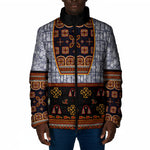 Cameroon Toghu Ethnic Heritage Padded Jacket Traditional Bamenda Embroidery Style - African Tribal Motifs