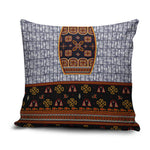 Cameroon Toghu Ethnic Heritage Pillow Cover Traditional Bamenda Embroidery Style - African Tribal Motifs