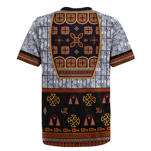 Cameroon Toghu Ethnic Heritage Rugby Jersey Traditional Bamenda Embroidery Style - African Tribal Motifs