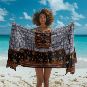 Cameroon Toghu Ethnic Heritage Sarong Traditional Bamenda Embroidery Style - African Tribal Motifs