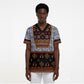 Cameroon Toghu Ethnic Heritage Scrub Top Traditional Bamenda Embroidery Style - African Tribal Motifs