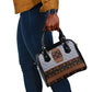 Cameroon Toghu Ethnic Heritage Shoulder Handbag Traditional Bamenda Embroidery Style - African Tribal Motifs