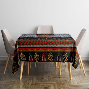 Cameroon Toghu Ethnic Heritage Tablecloth Traditional Bamenda Embroidery Style - African Tribal Motifs