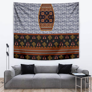 Cameroon Toghu Ethnic Heritage Tapestry Traditional Bamenda Embroidery Style - African Tribal Motifs