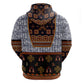 Cameroon Toghu Ethnic Heritage Zip Hoodie Traditional Bamenda Embroidery Style - African Tribal Motifs