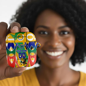 Personalized South Africa Football Springbok AirPods Case Bafana Bafana Rainbow Nation Flag Colors