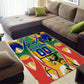 Personalized South Africa Football Springbok Area Rug Bafana Bafana Rainbow Nation Flag Colors