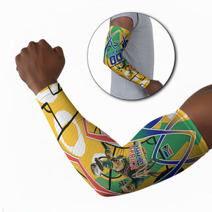 Personalized South Africa Football Springbok Arm Sleeves Bafana Bafana Rainbow Nation Flag Colors