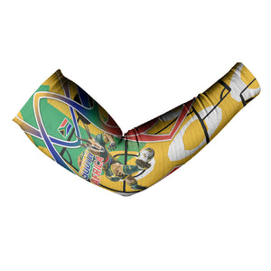 Personalized South Africa Football Springbok Arm Sleeves Bafana Bafana Rainbow Nation Flag Colors