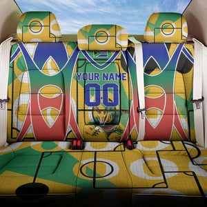 Personalized South Africa Football Springbok Back Car Seat Cover Bafana Bafana Rainbow Nation Flag Colors