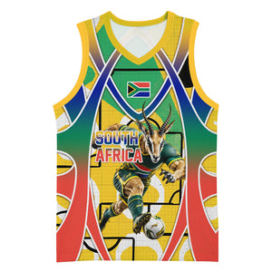 Personalized South Africa Football Springbok Basketball Jersey Bafana Bafana Rainbow Nation Flag Colors