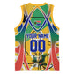 Personalized South Africa Football Springbok Basketball Jersey Bafana Bafana Rainbow Nation Flag Colors