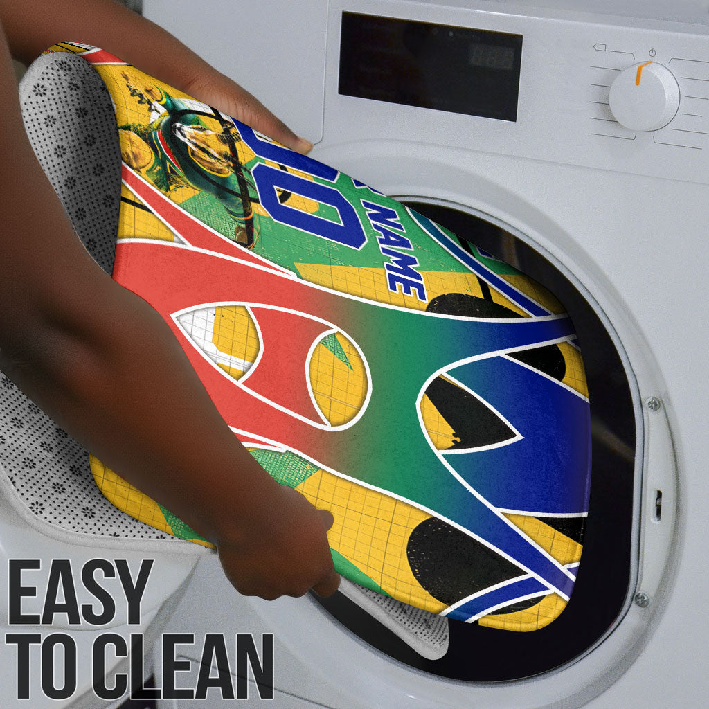 Personalized South Africa Football Springbok Bathroom Set Bafana Bafana Rainbow Nation Flag Colors