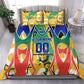Personalized South Africa Football Springbok Bedding Set Bafana Bafana Rainbow Nation Flag Colors