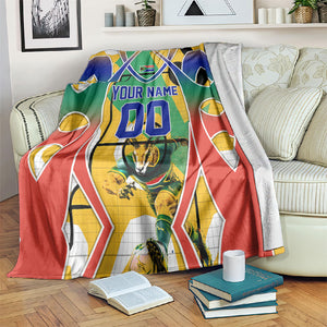 Personalized South Africa Football Springbok Blanket Bafana Bafana Rainbow Nation Flag Colors