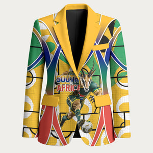 Personalized South Africa Football Springbok Blazer Bafana Bafana Rainbow Nation Flag Colors