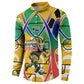 Personalized South Africa Football Springbok Button Sweatshirt Bafana Bafana Rainbow Nation Flag Colors