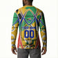 Personalized South Africa Football Springbok Button Sweatshirt Bafana Bafana Rainbow Nation Flag Colors