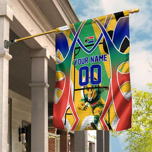 Personalized South Africa Football Springbok Garden Flag Bafana Bafana Rainbow Nation Flag Colors