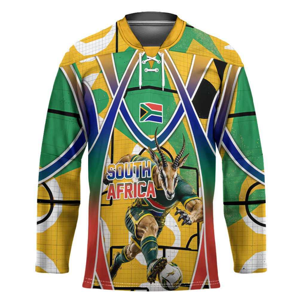 Personalized South Africa Football Springbok Hockey Jersey Bafana Bafana Rainbow Nation Flag Colors