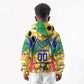 Personalized South Africa Football Springbok Kid Hoodie Bafana Bafana Rainbow Nation Flag Colors