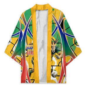 Personalized South Africa Football Springbok Kimono Bafana Bafana Rainbow Nation Flag Colors