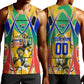 Personalized South Africa Football Springbok Men Tank Top Bafana Bafana Rainbow Nation Flag Colors