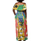 Personalized South Africa Football Springbok Off Shoulder Maxi Dress Bafana Bafana Rainbow Nation Flag Colors