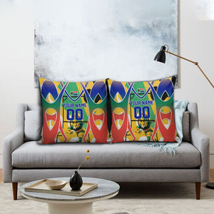 Personalized South Africa Football Springbok Pillow Cover Bafana Bafana Rainbow Nation Flag Colors