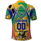 Personalized South Africa Football Springbok Polo Shirt Bafana Bafana Rainbow Nation Flag Colors
