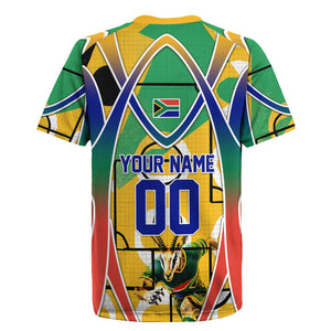 Personalized South Africa Football Springbok Rugby Jersey Bafana Bafana Rainbow Nation Flag Colors