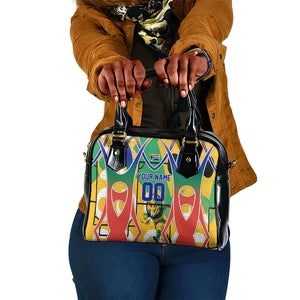 Personalized South Africa Football Springbok Shoulder Handbag Bafana Bafana Rainbow Nation Flag Colors
