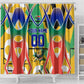 Personalized South Africa Football Springbok Shower Curtain Bafana Bafana Rainbow Nation Flag Colors