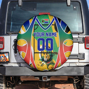 Personalized South Africa Football Springbok Spare Tire Cover Bafana Bafana Rainbow Nation Flag Colors