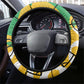 South Africa Football Springbok Steering Wheel Cover Bafana Bafana Rainbow Nation Flag Colors
