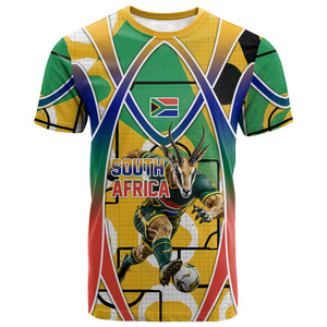 Personalized South Africa Football Springbok T shirt Bafana Bafana Rainbow Nation Flag Colors