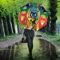 Personalized South Africa Football Springbok Umbrella Bafana Bafana Rainbow Nation Flag Colors